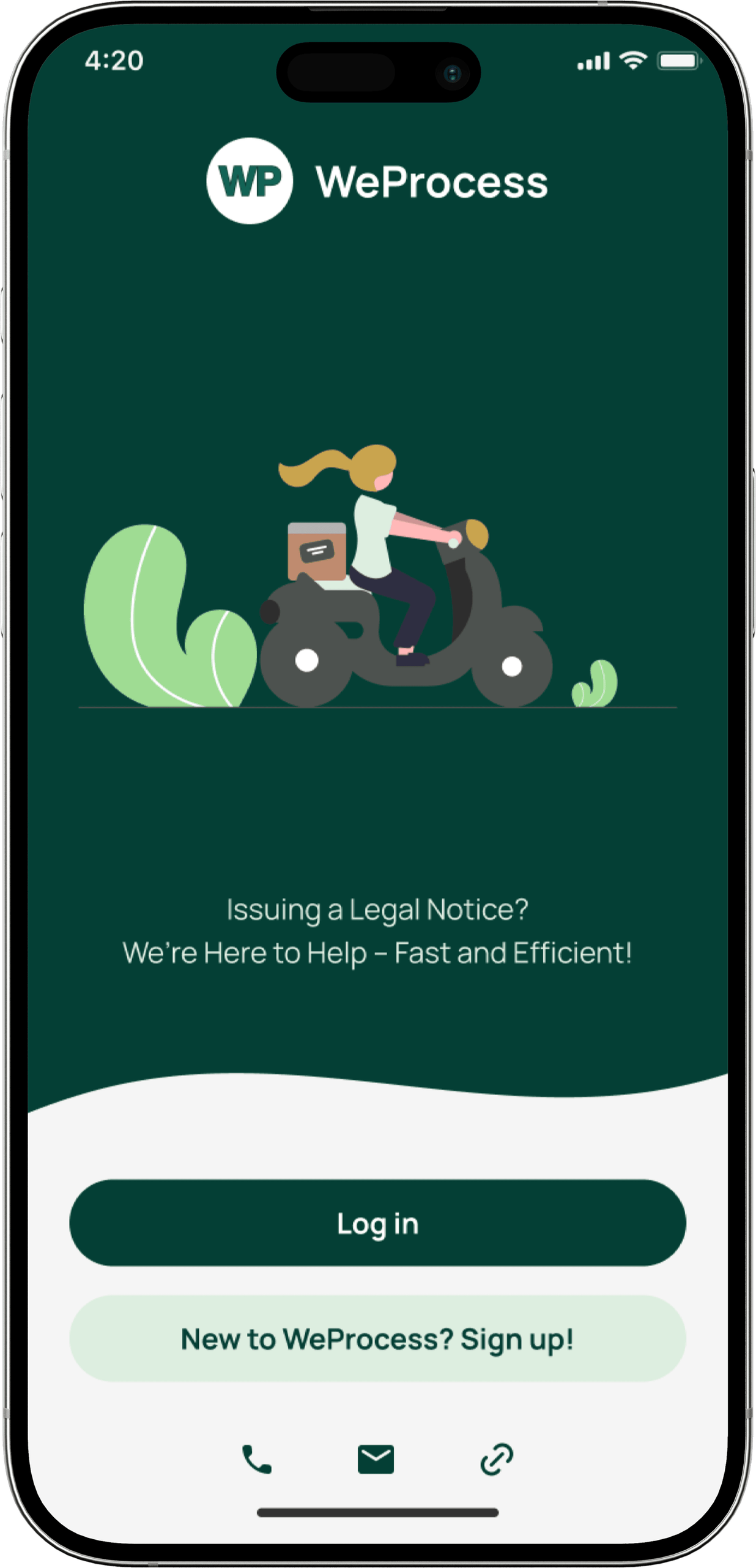 WeProcess mobile app for UK process serving and legal document delivery